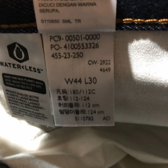 NEW Levi's 501 Original Shrink to Fit Jeans Blue Button Fly Straight Mens 44x30 - Picture 10 of 10